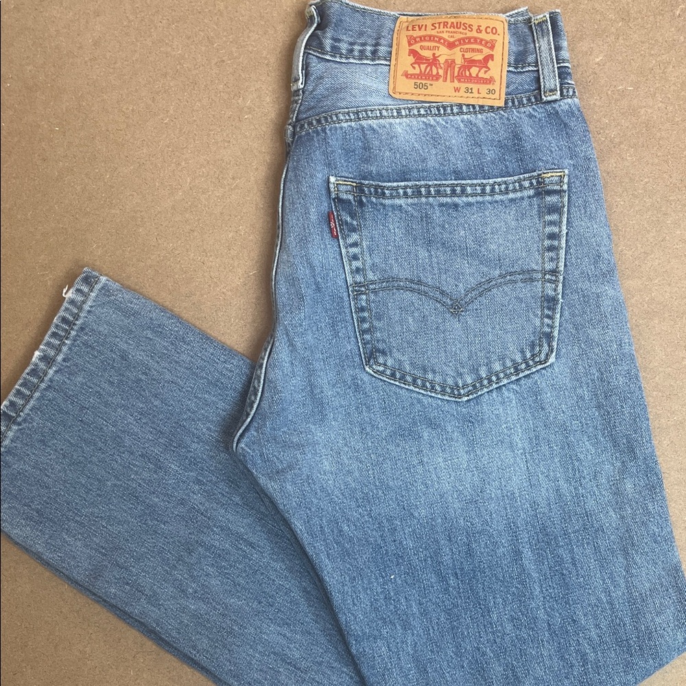 Levi's 505 Jeans Straight Leg Size 31 x 30